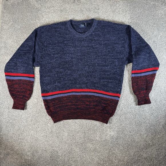 Vintage 90s Y2K Wrangler Sweater Sz L Grandpacore Skater Grunge Heritage Biggie - Picture 1 of 9